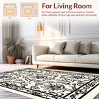 Classic Floral Scroll Work Design Rug