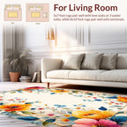 Vibrant Floral Arrangement Design Rug