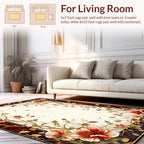 Elegant Floral Vine Patterned Rug