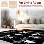 Monochromatic Insect Collection Pattern Rug