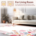 Whimsical Floral Frame Design Rug