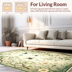 Whimsical Bees and Blossoms Garden Rug