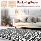 Abstract Pattern Black White Design Rug