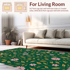 Whimsical Insects Floral Patterned Rug