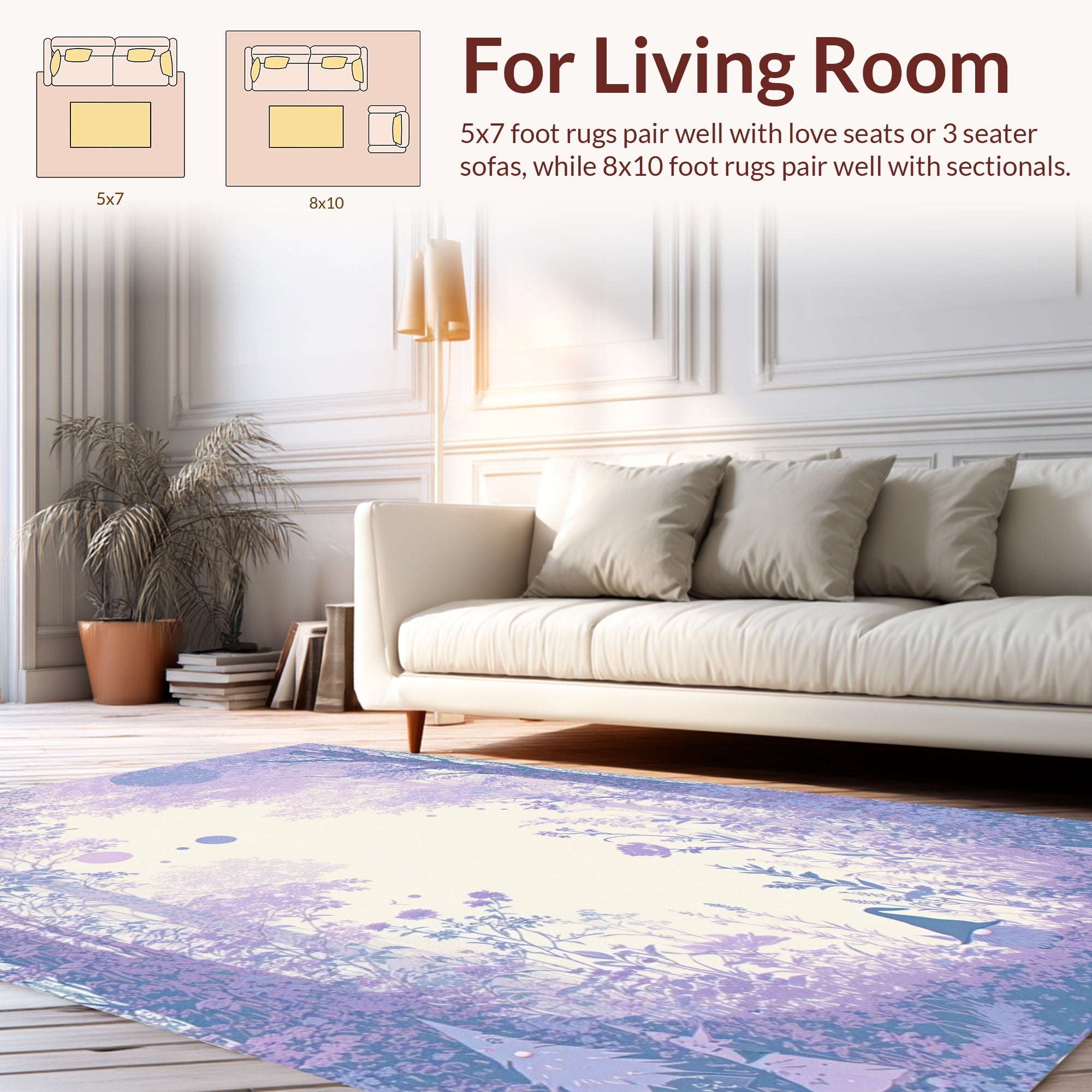 Enchanted Forest Gnome Whimsical Patterns Rug