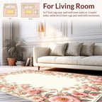 Pastel Pink Floral Vine Romance Rug