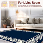 Elaborate Floral Border Design Rug
