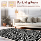 Whimsical Abstract Organic Flow Design Rug