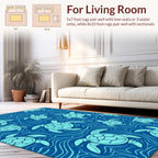 Oceanic Sea Turtle Pattern Design Rug