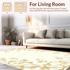 Elegant Floral Vine Botanical Art Rug