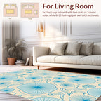 Oceanic Floral Pattern Design Rug