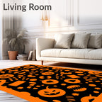 Spooky Jack O Lantern Pattern Rug