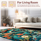 Dragon Flower Garden Pattern Design Rug