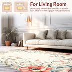 Soft Floral Botanical Garden Design Rug