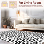 Random Black Dot Pattern Rug