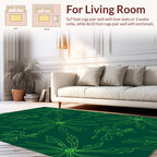 Vine And Floral Pattern Outline Rug