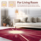 Radiant Sunburst Pattern with Starry Effect Rug