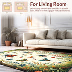 Whimsical Garden Insects Butterflies Design Rug