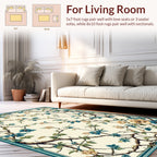 Vintage Floral Branch Pattern Rug