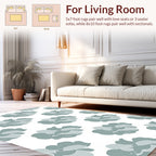 Abstract Floral Patterned Soft Grey Rug