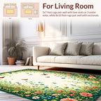 Lush Garden Butterfly Floral Meadow Rug