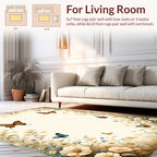 Whimsical Butterflies and Delicate Flowers Nature Rug