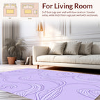 Flowing Swirl Line Art Pattern Rug