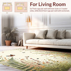 Whimsical Monarch Butterflies Garden Pattern Rug