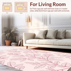 Delicate Floral Branch Outline Design Rug