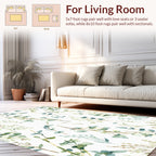 Watercolor Botanical Branch Pattern Rug