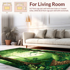 Enchanted Forest Birds Scene Rug