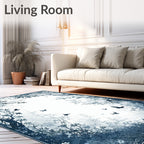 Misty Forest Birds Silhouette Design Rug