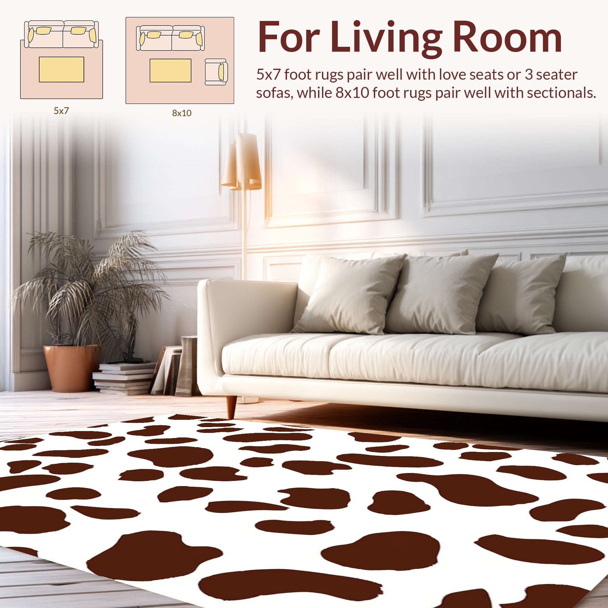 Brown Spots Pattern Rug