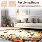 Enchanting Butterfly Floral Nature Rug