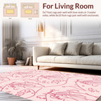 Delicate Floral Line Art Pattern Rug