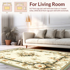 Ornate Floral Vintage Scroll Pattern Rug