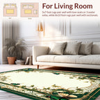 Emerald Garden Butterfly Art Nouveau Rug
