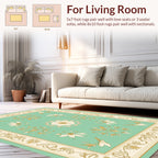 Trellis Floral Cream Gold Pattern Rug