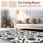 Whimsical Birds Floral Vine Pattern Rug