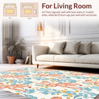 Whimsical Pink Creatures Floral Lawn Rug