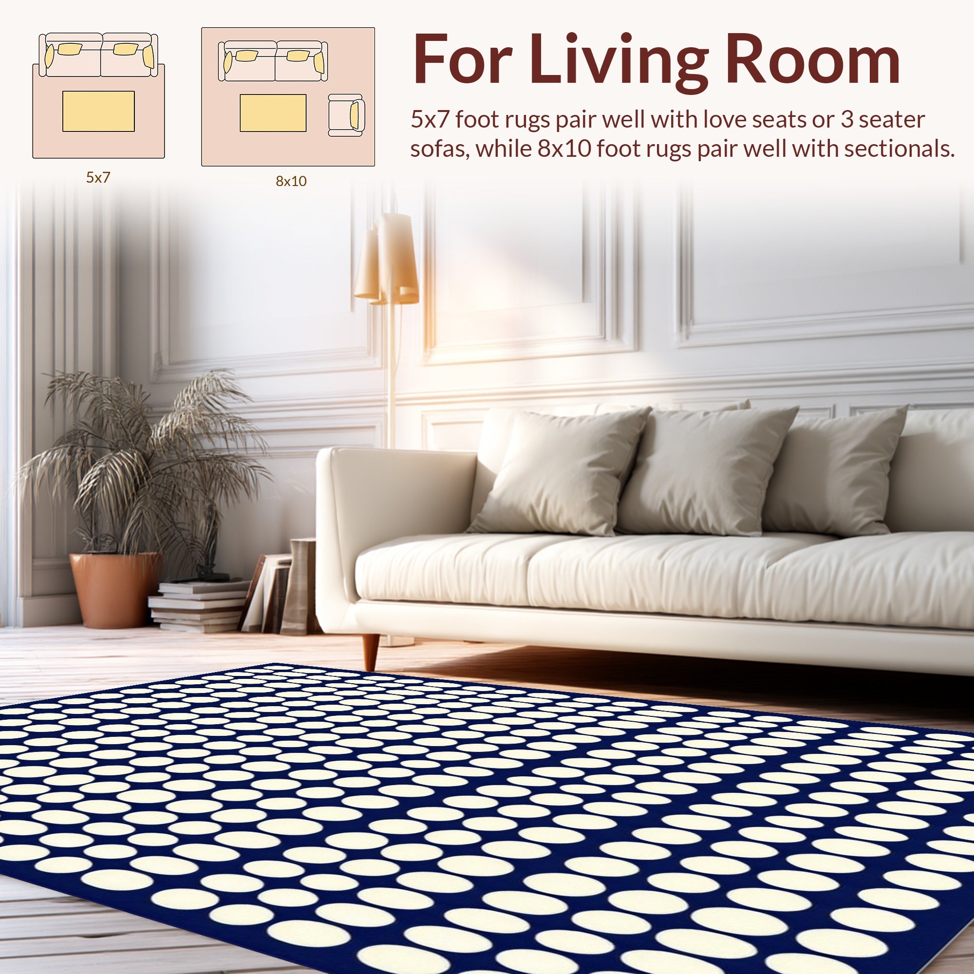 Modern Circles Pattern Rug
