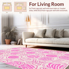 Abstract Pink Organic Shape Pattern Rug
