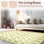 Ornate Fleur-de-Lis Patterned Rug