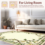 Vine and Blossom Floral Frame Rug