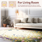 Whimsical Butterfly Garden Watercolor Rug