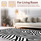 Abstract Zebra Stripe Pattern Rug