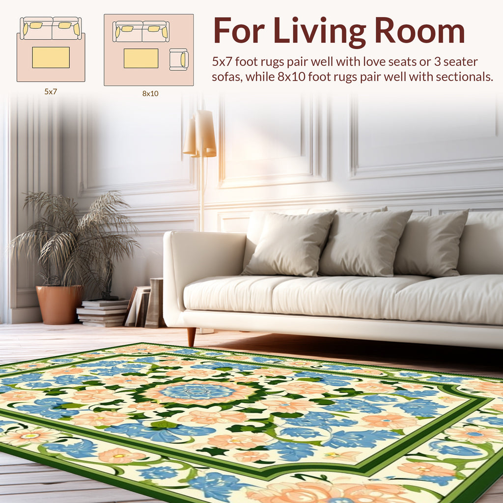 Classic Floral Palace Mandala Rug