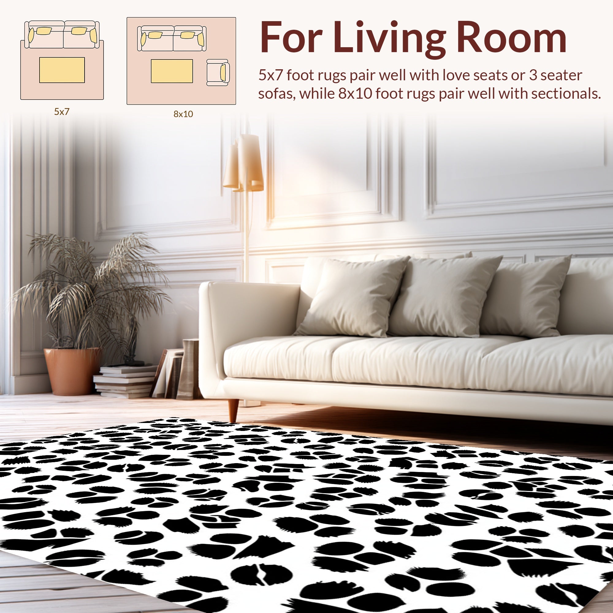 Bold Spotted Organic Pattern Rug
