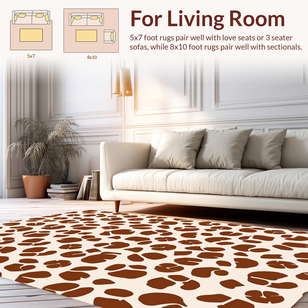 Abstract Spotted Animal Print Design Rug