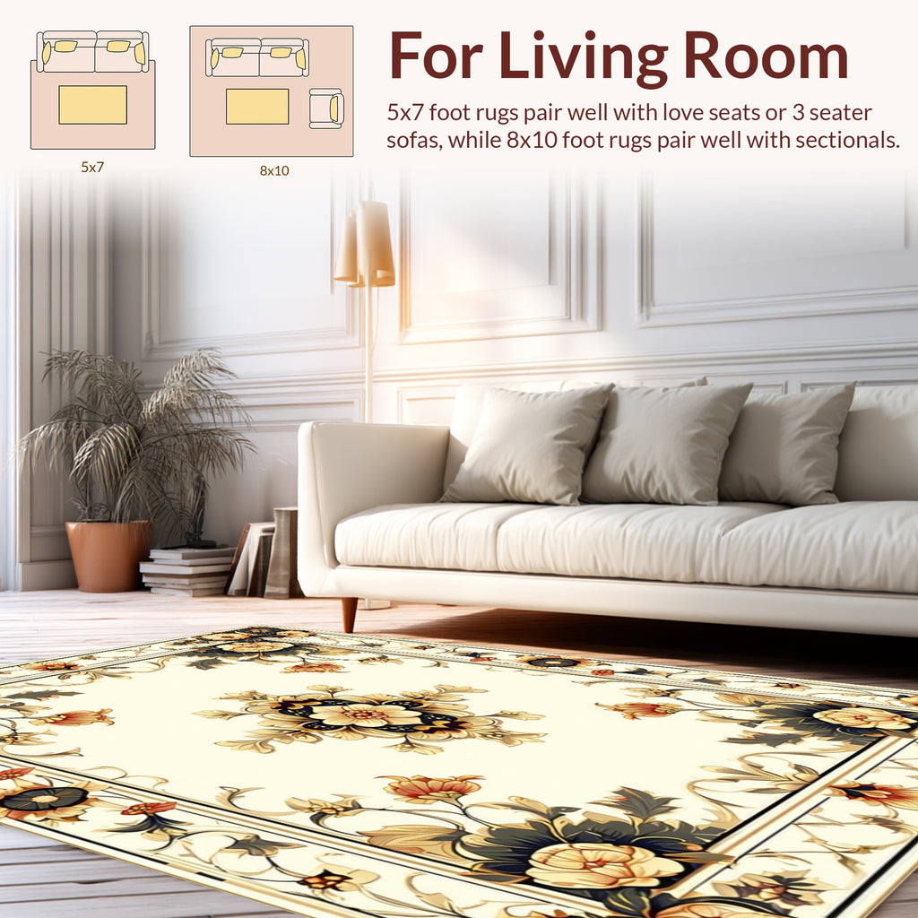 Regal Floral Manor Design Rug